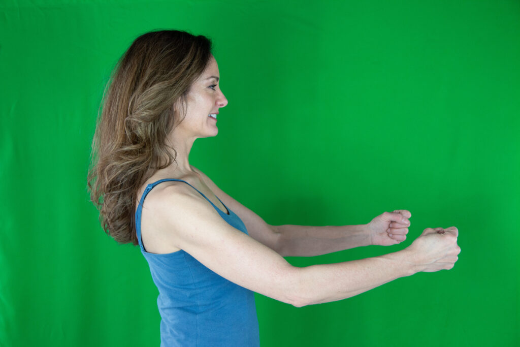 jiffybody body tune up exercise, a girl showing different poses